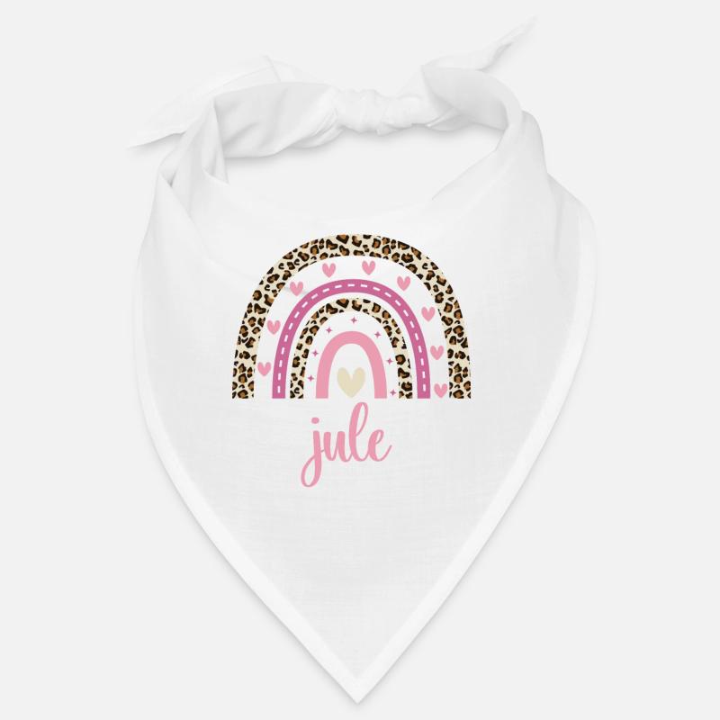 Jule Regenbogen Name Geburtstag Jule - Bandana - Weiß
