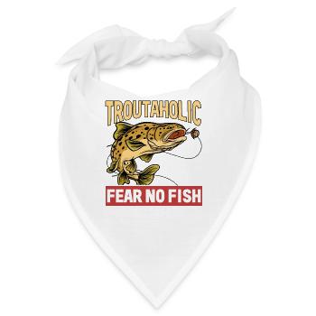 Fischen Forelle Lachs Fischer Angler Barsch - Bandana - Weiß - Vorne