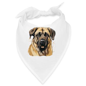 Hund Kangal - Bandana - Weiß - Vorne