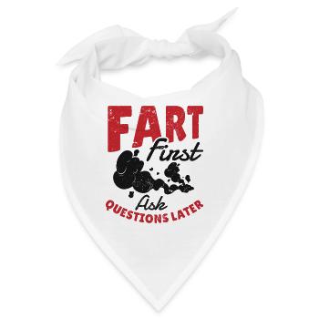 Furz Farting Crop Duster Dad Humor - Bandana - Weiß - Vorne