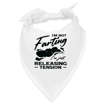 Furz Farting Crop Duster Dad Humor - Bandana - Weiß - Vorne