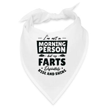 Furz Farting Crop Duster Dad Humor - Bandana - Weiß - Vorne