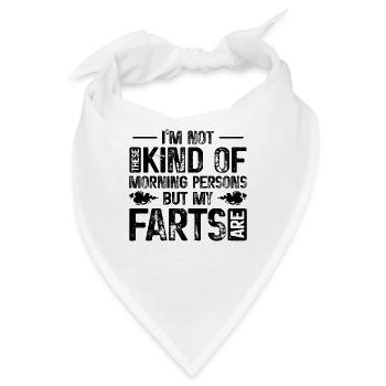 Furz Farting Crop Duster Dad Humor - Bandana - Weiß - Vorne