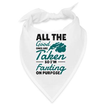 Furz Farting Crop Duster Dad Humor - Bandana - Weiß - Vorne
