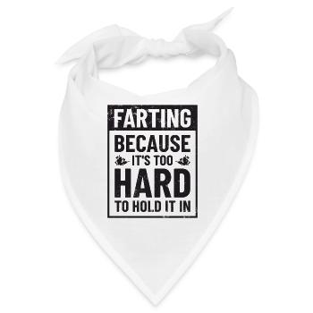 Furz Farting Crop Duster Dad Humor - Bandana - Weiß - Vorne