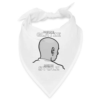 MEINE GLATZE MEIN STOLZ - Bandana - Weiß - Vorne