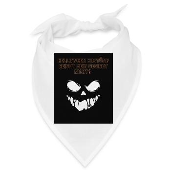 Helloween Kostüm T-Shirt lustig - Bandana - Weiß - Vorne