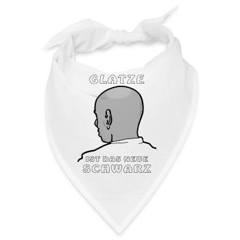 GLATZE IST DAS NEUE SCHWARZ - Bandana - Weiß - Vorne