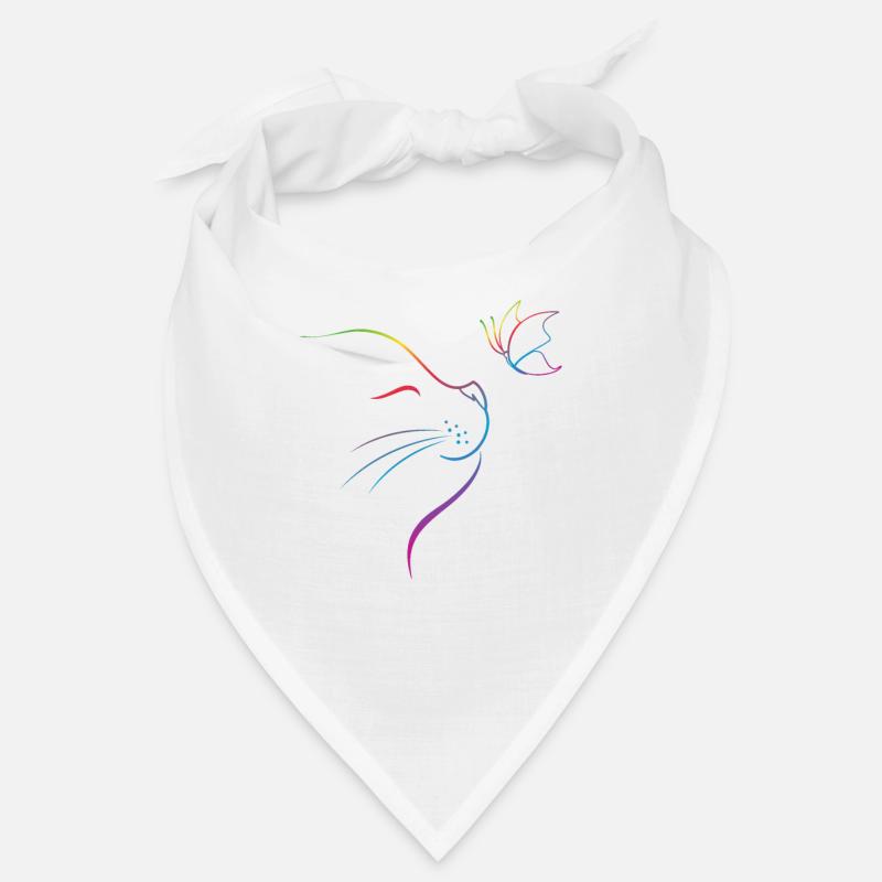 Chat avec papillon Bandana