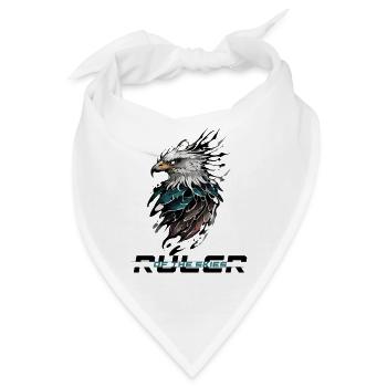 Herrscher der Lüfte: Majestätischer Adler - Bandana - Weiß - Vorne