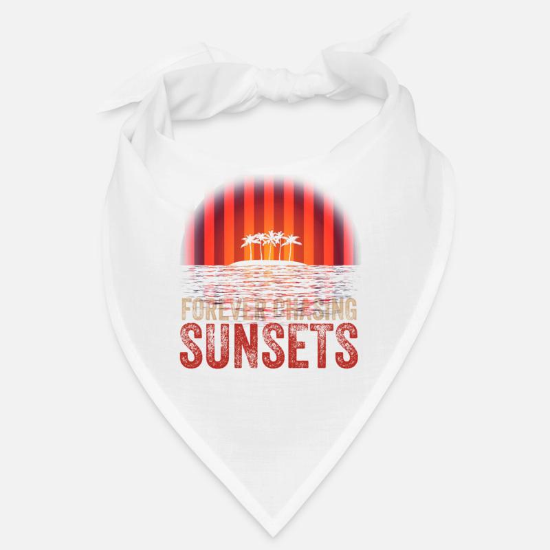 Forever Chasing Sunsets Retro Summer Vacation Bandana