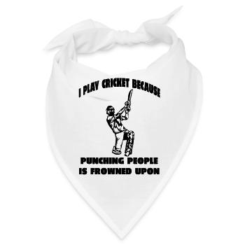 Kricket Cricket Kricketmannschaft Kricketteam - Bandana - Weiß - Vorne