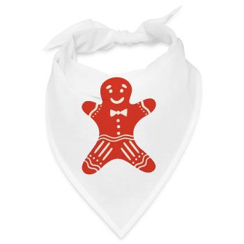 Lebkuchenmann - Bandana - Weiß - Vorne