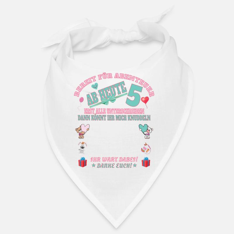5. Geburtstag Mädchen & Junge Gästebuch Bandana