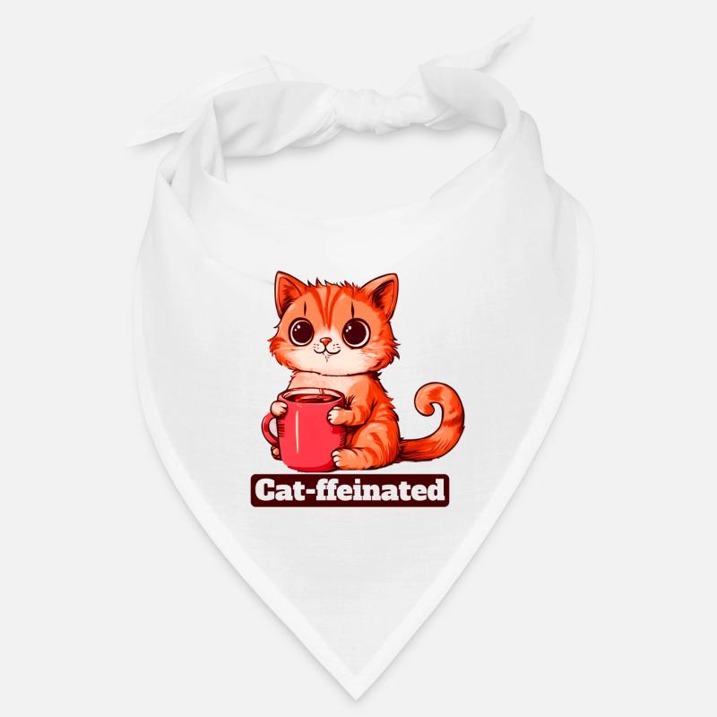Funny Cat Drinking Coffee Bandana