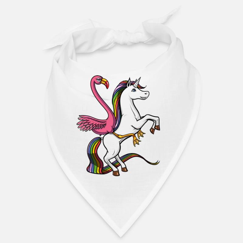 Flamingo Vogel reitet magisches Einhorn Bandana