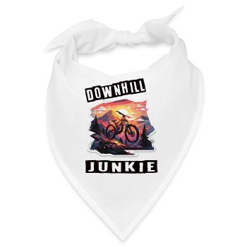 Downhill Mountainbiker Downhill Junkie - Bandana - Weiß - Vorne