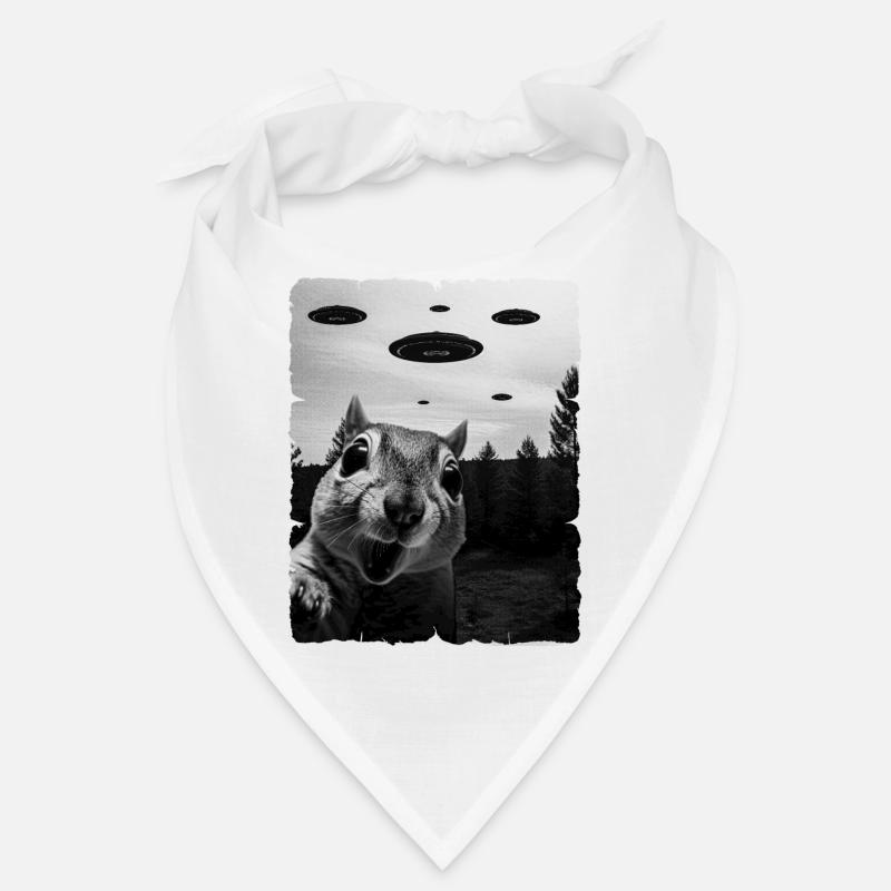 Écureuil Alien Invasion Uap Weirdcore - Bandana - blanc