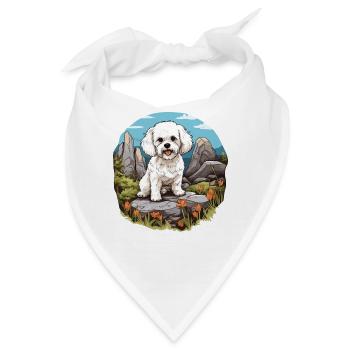 Hund Bichon Friesé - Bandana - Weiß - Vorne