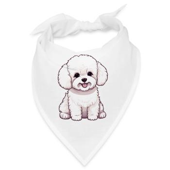 Hund Bichon Friesé - Bandana - Weiß - Vorne