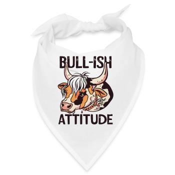 Kuh Kühe Landwirtschaft Bull-Ish Attitude - Bandana - Weiß - Vorne