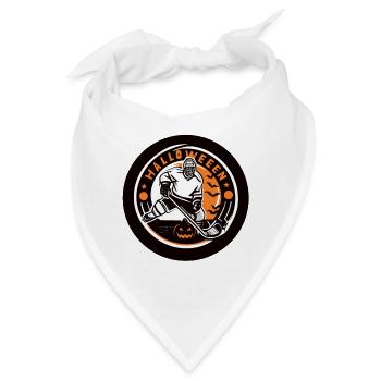 Halloween-Hockeyspieler - Bandana - Weiß - Vorne