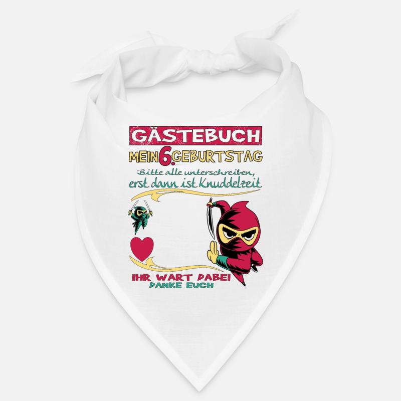 6. Geburtstag Junge & Mädchen Gästebuch Bandana