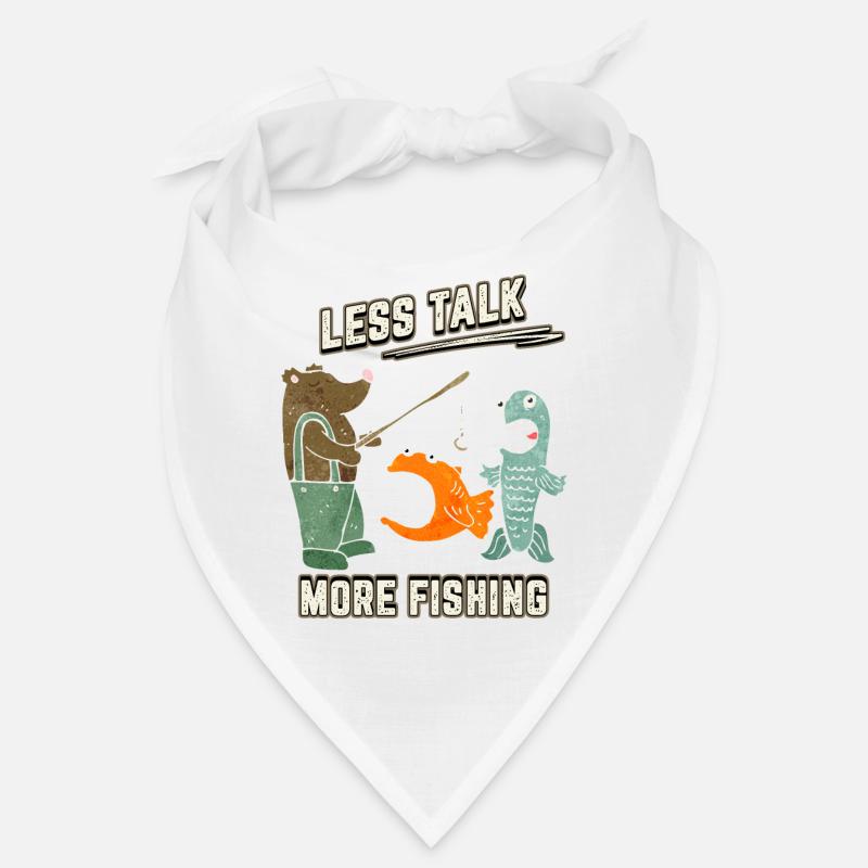 Funny Angler, Bear Fisherman, Comic Style Saying Bandana