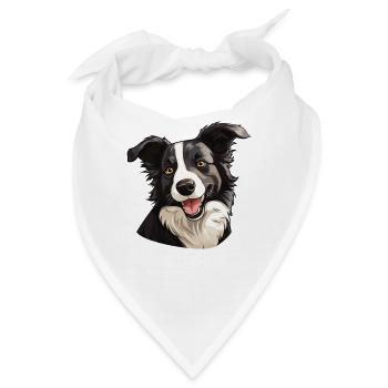 Hund Border Collie - Bandana - Weiß - Vorne