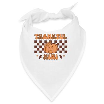 Thankful Klein Lustig Retro Thanksgiving Thankful - Bandana - Weiß - Vorne