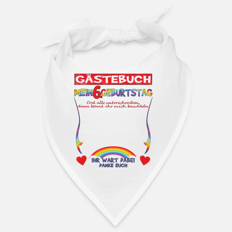 6. Geburtstag Junge & Mädchen Gästebuch Bandana