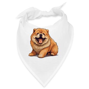 Hund Chow Chow - Bandana - Weiß - Vorne
