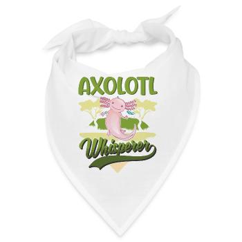 Axolotl Flüsterer Axolotl Whisperer - Bandana - Weiß - Vorne