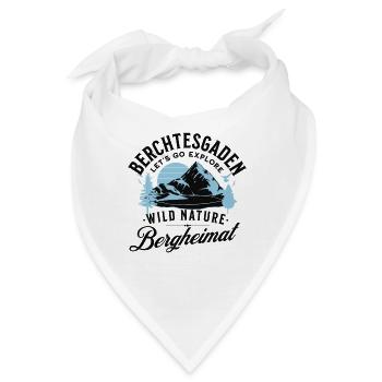 Berchtesgaden Wildnis Logo Alpenlandschaft - Bandana - Weiß - Vorne