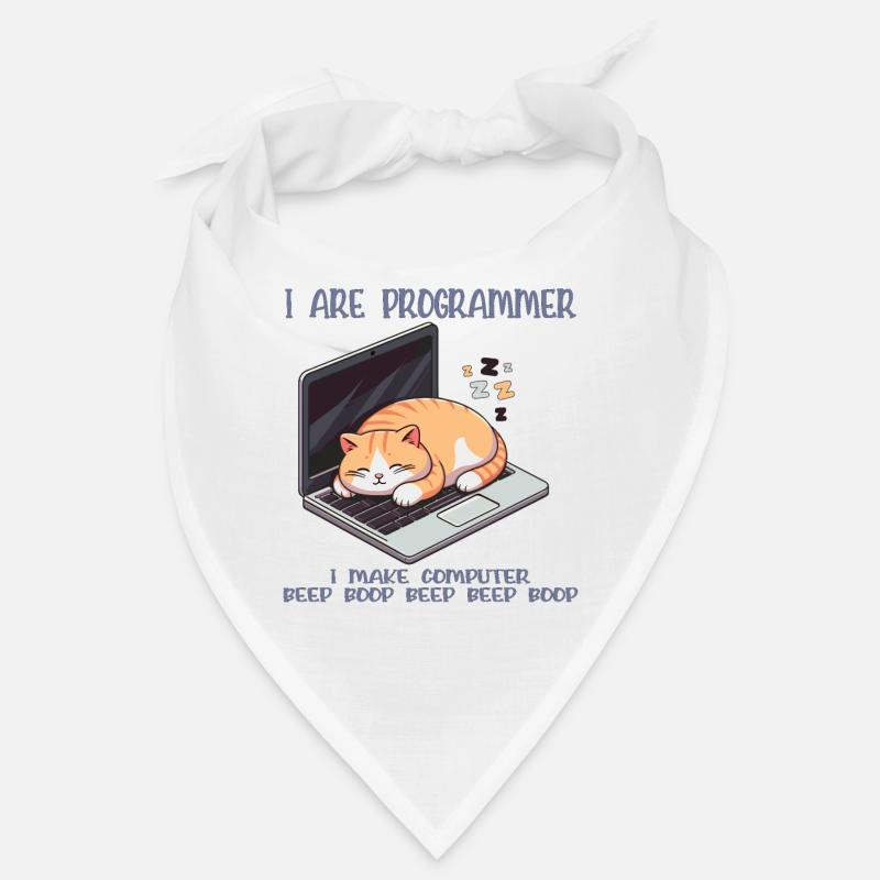 Ich bin Programmierer, fette schlafende Katze Bandana