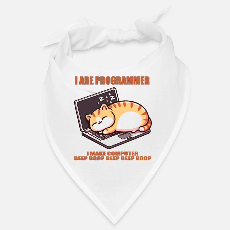 I are programmer, fat sleeping cat Bandana