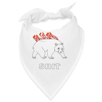 EISBÄR BRENNT SHIT - Bandana - Weiß - Vorne