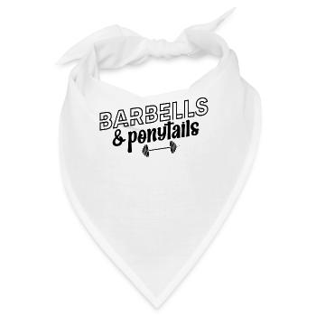 Langhantel Und Pferdeschwänze - Pumpenabdeckungen - Bandana - Weiß - Vorne