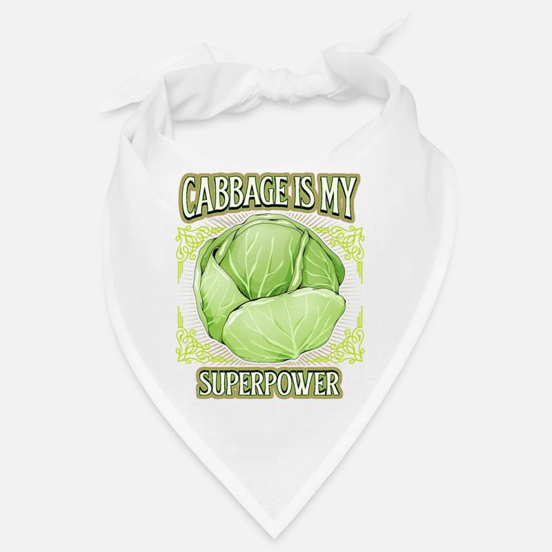 Cabbage, white cabbage, sauerkraut, funny comic book saying Bandana