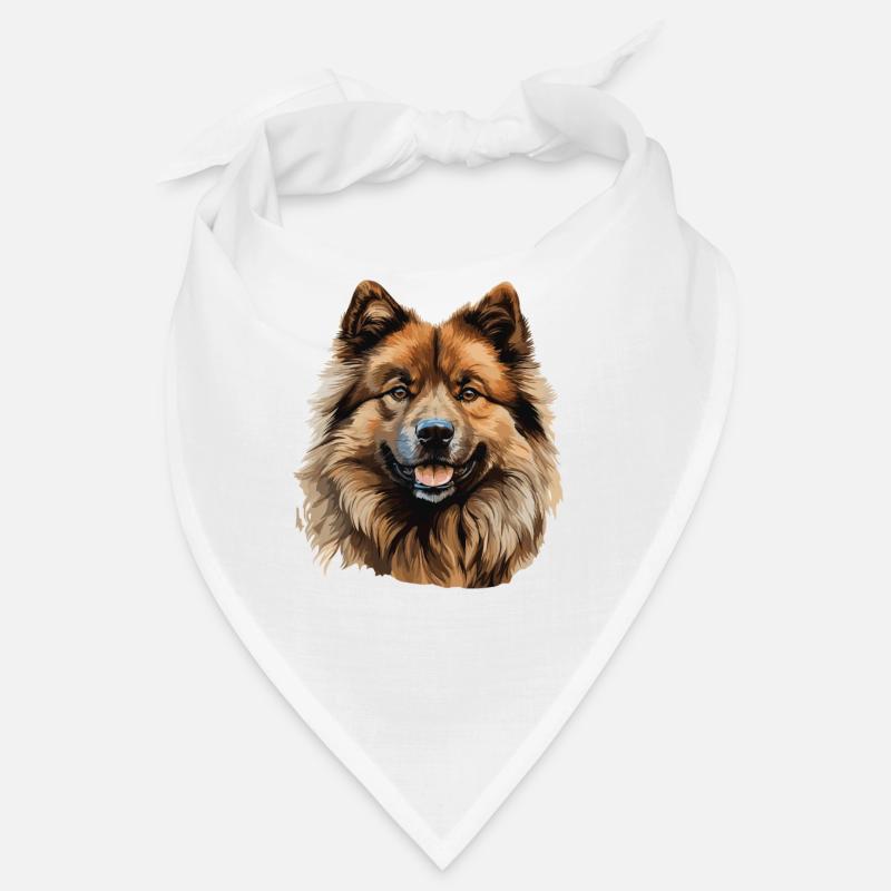 Chien Eurasier - Bandana - blanc