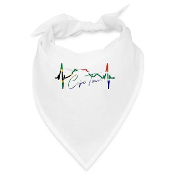 Kapstadt Skyline Herzschlag Südafrika Tafelberg - Bandana - Weiß - Vorne
