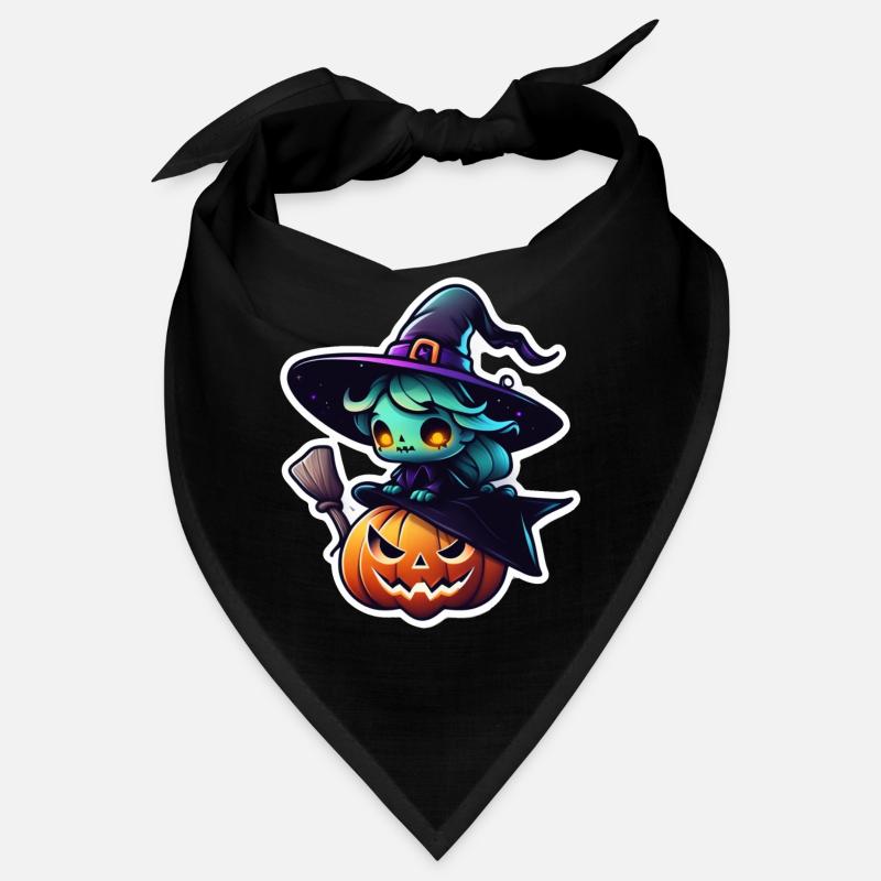 Halloween - Pumpkin and Witch Bandana