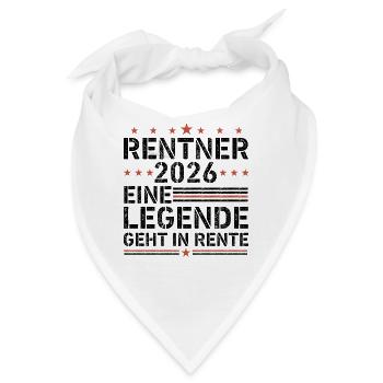 Rentner 2026 eine legende geht in rente - Bandana - Weiß - Vorne
