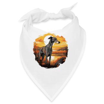 Hund Greyhound - Bandana - Weiß - Vorne