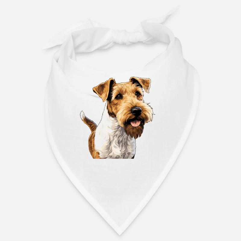 Chien Fox Terrier - Bandana - blanc