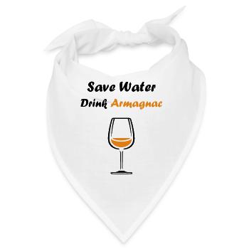 Wasser sparen Getränk Armagnac - Bandana - Weiß - Vorne