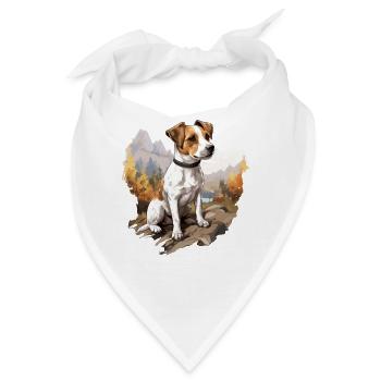 Hund Jack Russell - Bandana - Weiß - Vorne