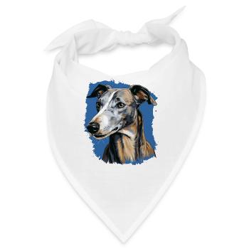 Hund Greyhound - Bandana - Weiß - Vorne