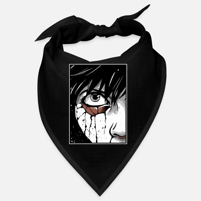 Anime Sad Eyes Face Bandana