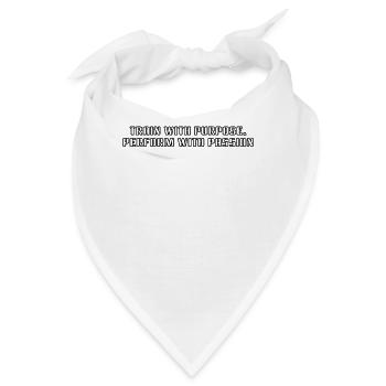 Fitness - Train with purpose, perform with - Bandana - Weiß - Vorne